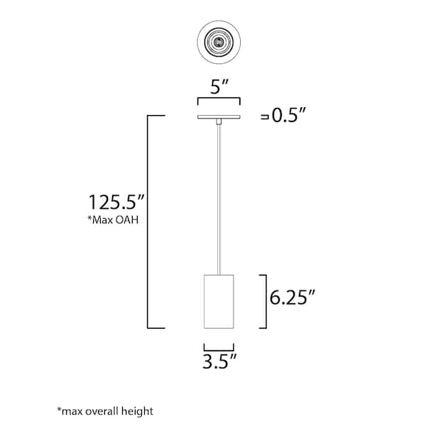 Dwell 1-Light 3.5 Wide White Pendant Light